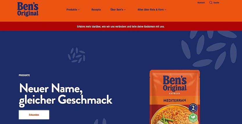 Uncle Ben‘s wird zu Ben’s Original: Ist der Wandel nur scheinheilig? © https://de.bensoriginal.com Uncle Ben‘s wird zu Ben’s Original: Ist der Wandel nur scheinheilig? © https://de.bensoriginal.com