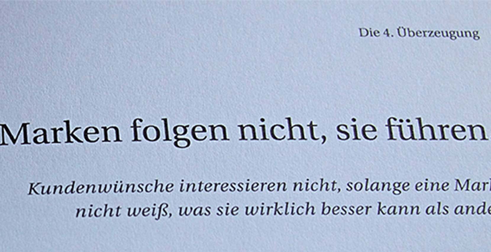 Überzeugungen von BrandTrust: Marken folgen nicht, sie führen